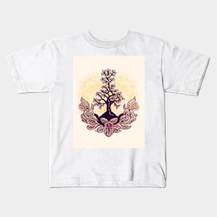 Japanese Art - Gold Tree Kids T-Shirt